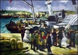 Qui a peint  Dpart du bateau de Folkestone  ?