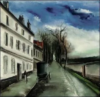 Qui a peint  Route de village avec une calche  ?