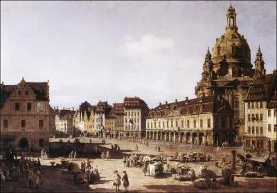 Place du nouveau march  Dresde, 1750