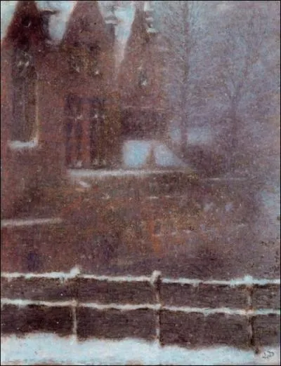 Bruges, effet de neige, c. 1900