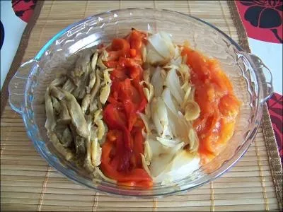 Plat catalan fait avec des lgumes grills :