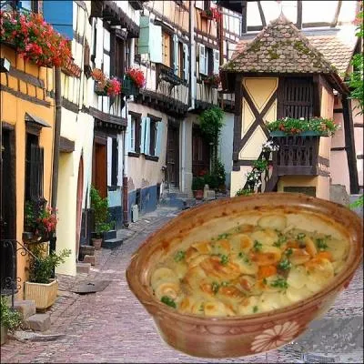 Lequel de ces ingrdients ne rentre pas dans la composition du traditionnel plat alsacien : le baeckeoffe ?