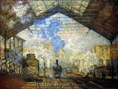 Quelle gare parisienne Claude Monet a-t-il reprsent dans une douzaine de toiles avec des points de vue et des conditions atmosphriques varis ?