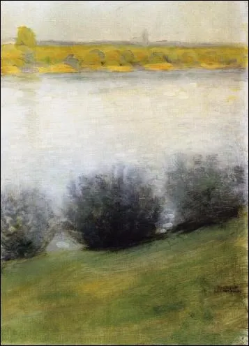 Qui a peint Le Rhin pr�s de Hersel ?