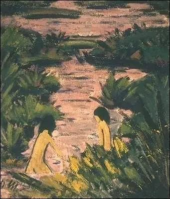 Qui a peint Baigneuses dans la rivi�re ?