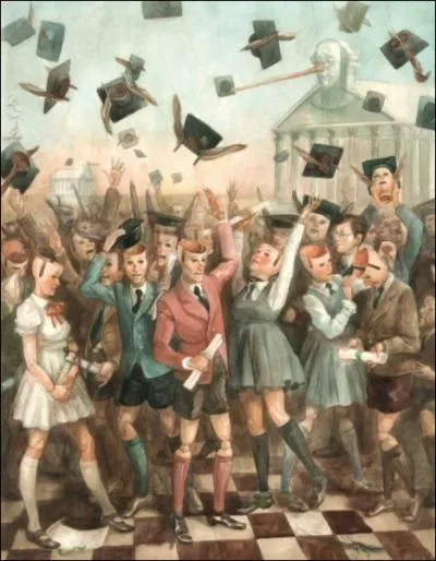 Santiago Caruso a peint  Maleducados , peinture qui fait tout de suite penser  une scne clbre de... ?