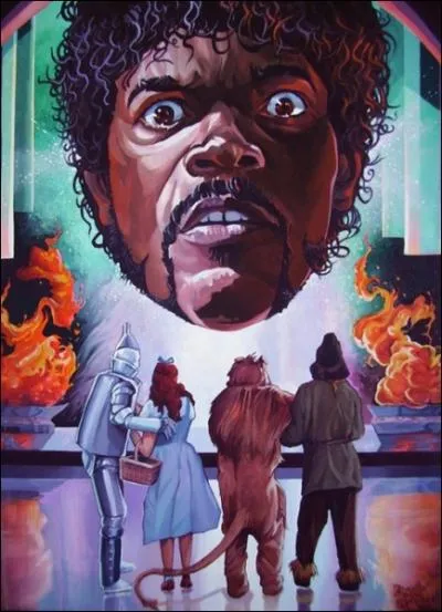 Bad Mutha Wizard est une oeuvre de Dave Mac Dowell. De quel film sont issus les personnages de dos que l'on reconnat bien ?