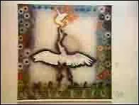 Il a beaucoup peint cet oiseau vers la fin de sa vie :