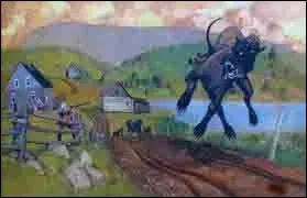 Qui a peint Le loup-garou de St-Michel ?