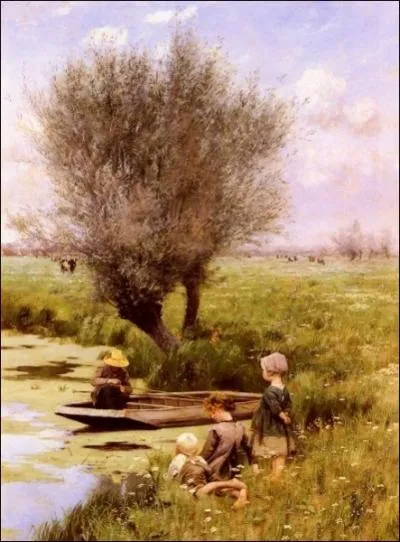 Qui a peint  Aprs-midi au bord de la rivire  ?