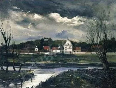 Qui a peint  Maison  ct d'une rivire  ?