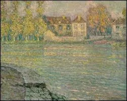 Qui a peint  Maisons sur la rivire au soleil  ?