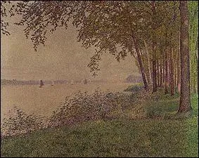 Qui a peint  Paysage de fleuve avec des voiliers  ?