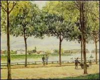 Qui a peint  Alle de marronniers et rivire  ?