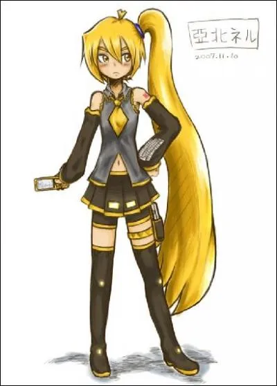 Neru Akita a deux objets qui le reprsentent : le katana et un tlphone de couleur ...