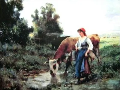 Qui a peint  Vaches buvant  la rivire  ?