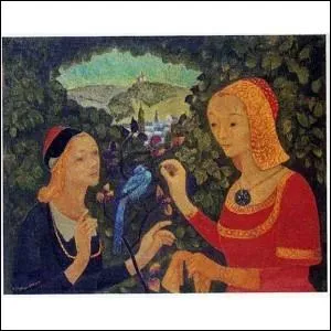 Qui a peint Les deux bretonnes  l'oiseau bleu ?