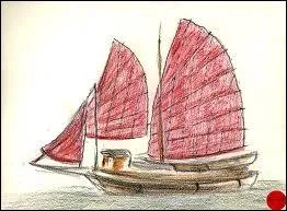 Petite embarcation asiatique.