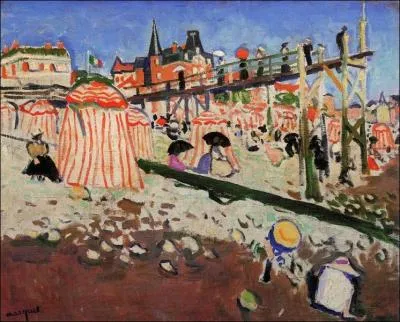 La plage de Sainte Adresse (1906) par un peintre fauve amoureux de l'eau.