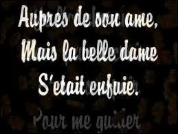   Et j'ai cri Aline...  . Vous avez reconnu une chanson de Christophe. Qu'aurait-il pu dire ?