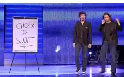 Lors de ce sketch de Jrmy Ferarri et d'Arnaud Tsamere, quel est le sujet propos en premier par Jrmy Ferrari ?