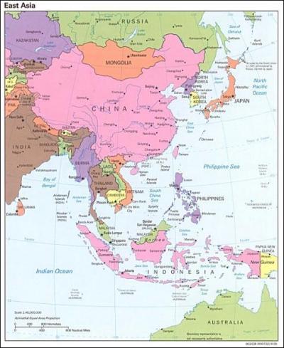 Quelle affirmation sur l'espace asiatique oriental est fausse ?