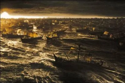 Quel lment naturel va dtruire la premire vague des Perses ?