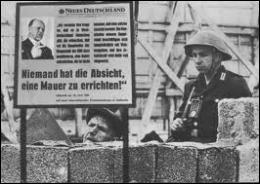 En quelle année le mur de Berlin a-t-il été érigé ?