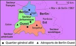 Au lendemain de la 2ème Guerre mondiale, Berlin était divisé en combien de zones d'occupation ?