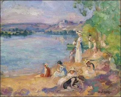 Qui a peint  Au bord du lac Les Andelys  ?