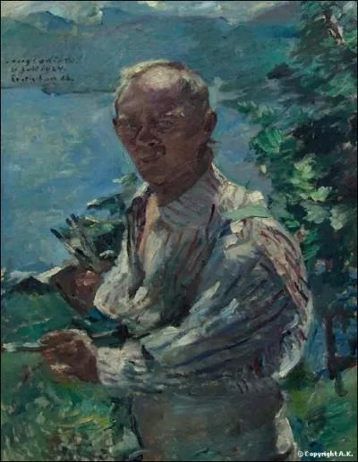 Quel peintre allemand a ralis son  Autoportrait devant le lac Walchensee  ?