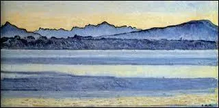 Qui a peint  Lac de Genve et chane du Mont Blanc  l'aube  ?