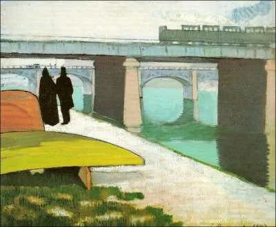Le pont du chemin de fer  Asnieres, 1887