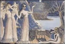 Qui a peint  Clair de lune au bord du lac  ?