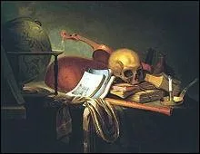 En peinture, quel nom donne-t-on aux uvres qui voquent la futilit des actions humaines et la vacuit de l'existence, par le biais de symboles comme le crne humain ?