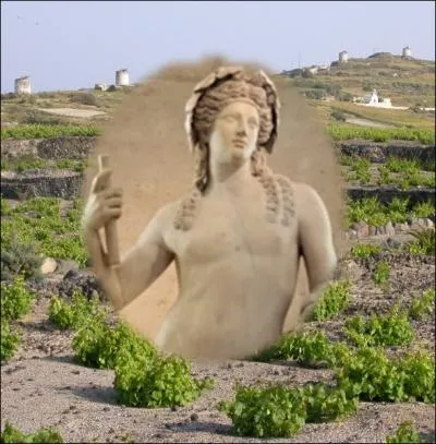 Selon la mythologie grecque,  quel personnage Dionysos Dieu de la vigne, enseigne-t-il l'art de faire du vin ?