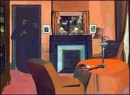 Quel peintre n  Lausanne en 1865 est l'auteur de la toile  La chambre rouge  ?