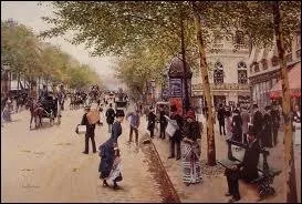 Quel peintre n  St Ptersbourg en 1849 est l'auteur de la toile  Boulevard des capucines  ?