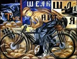 Quelle peintre ne prs de Toula en Russie en 1881 est l'auteur de la toile  Le cycliste  ?