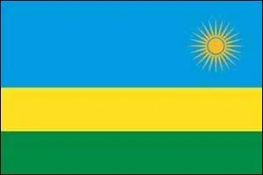 Drapeau du  Pays aux mille collines , situ en Afrique de l'est. Sa capitale est Kigali.
