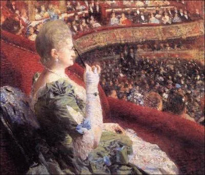 Madame Edmond Picard dans sa loge au Thtre de la Monnaie, 1886