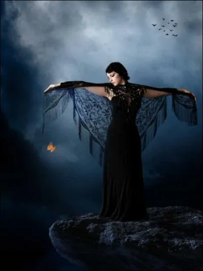 Quelle actrice tient le rle titre, plagi par cette photo, dans le film  L'Ange noir , aux cts de Michel Piccoli ?