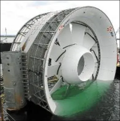 Immerge prochainement  15 km au large de Paimpol  35 m de fond, elle fabriquera de l'lectricit  partir des courants marins ... .