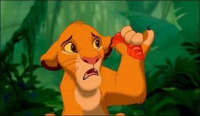 Que dit Simba aprs avoir mang une larve ?