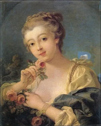 Jeune fille avec un bouquet de roses, c. 1753