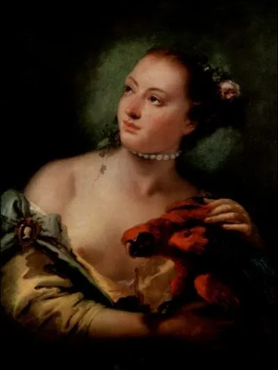 Jeune femme au perroquet, 1760