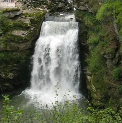 Cette rgion est galement celle des eaux vives. Elles dvalent parfois en cascades cheveles, comme ici prs de la frontire suisse. Quelle est cette vertigineuse cascade de 27 m de hauteur ?