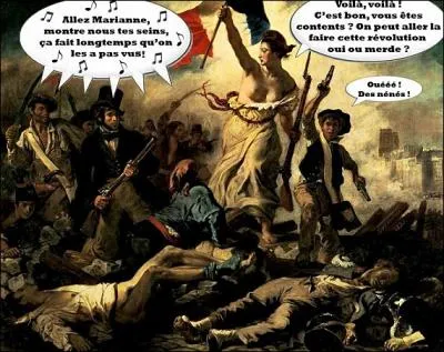 Delacroix dtourn pour celle qui guide le peuple ...