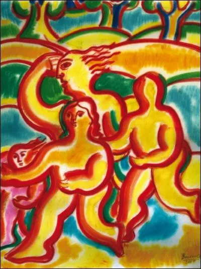 Un couple (... ) s'lance, crase, foule ;