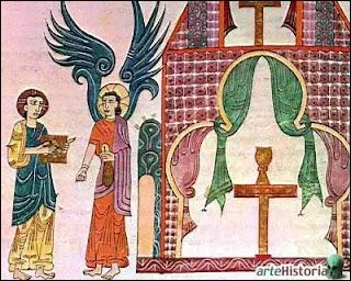 Observez ces arcs outrepassés avec des caractéristiques califales très marquées. Il s'agit d'architecture et de décoration de type :